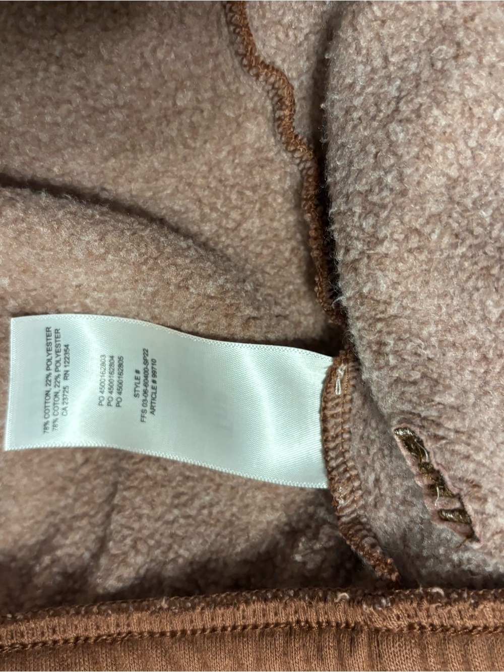 Aritzia Tna Cozy Fleece Perfect Sweatshorts Brown Small 🤎 - Picture 5 of 7